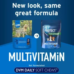 Pet Protect Multivitamin DVM Daily Soft Chews for Dogs, Chicken Flavor