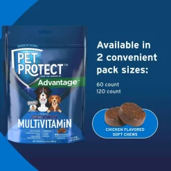 Pet Protect Multivitamin DVM Daily Soft Chews for Dogs, Chicken Flavor