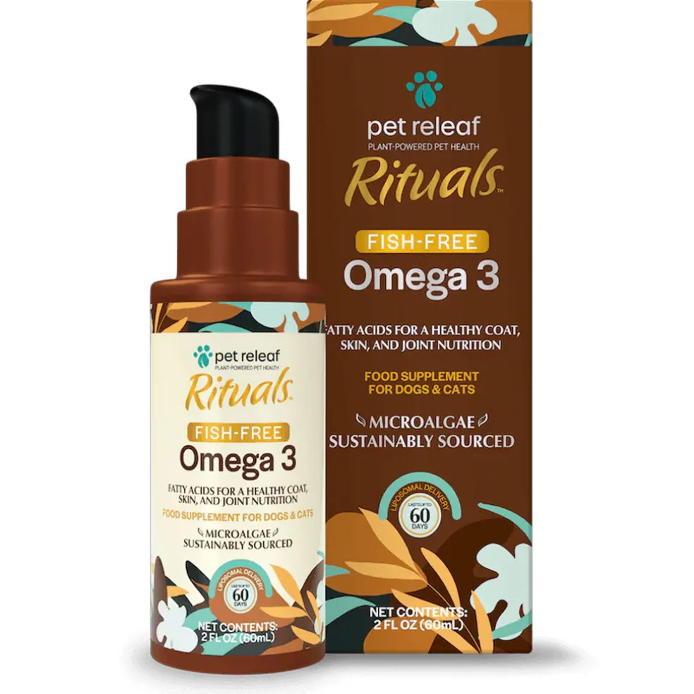 Pet Releaf Rituals Fish-Free Omega-3 Food Supplement for Dogs & Cats, 2-oz