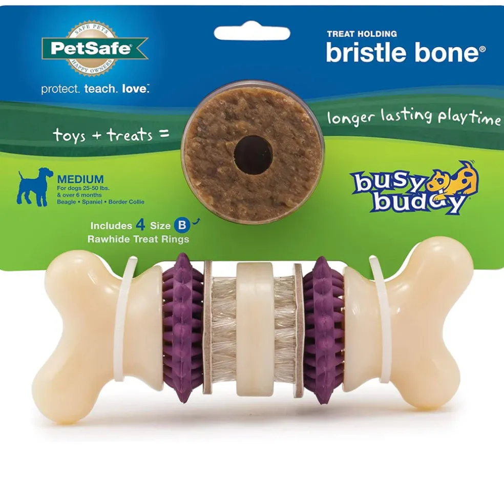 Petsafe Busy Buddy Bristle Bone Treat Dispenser Dog Chew Toy