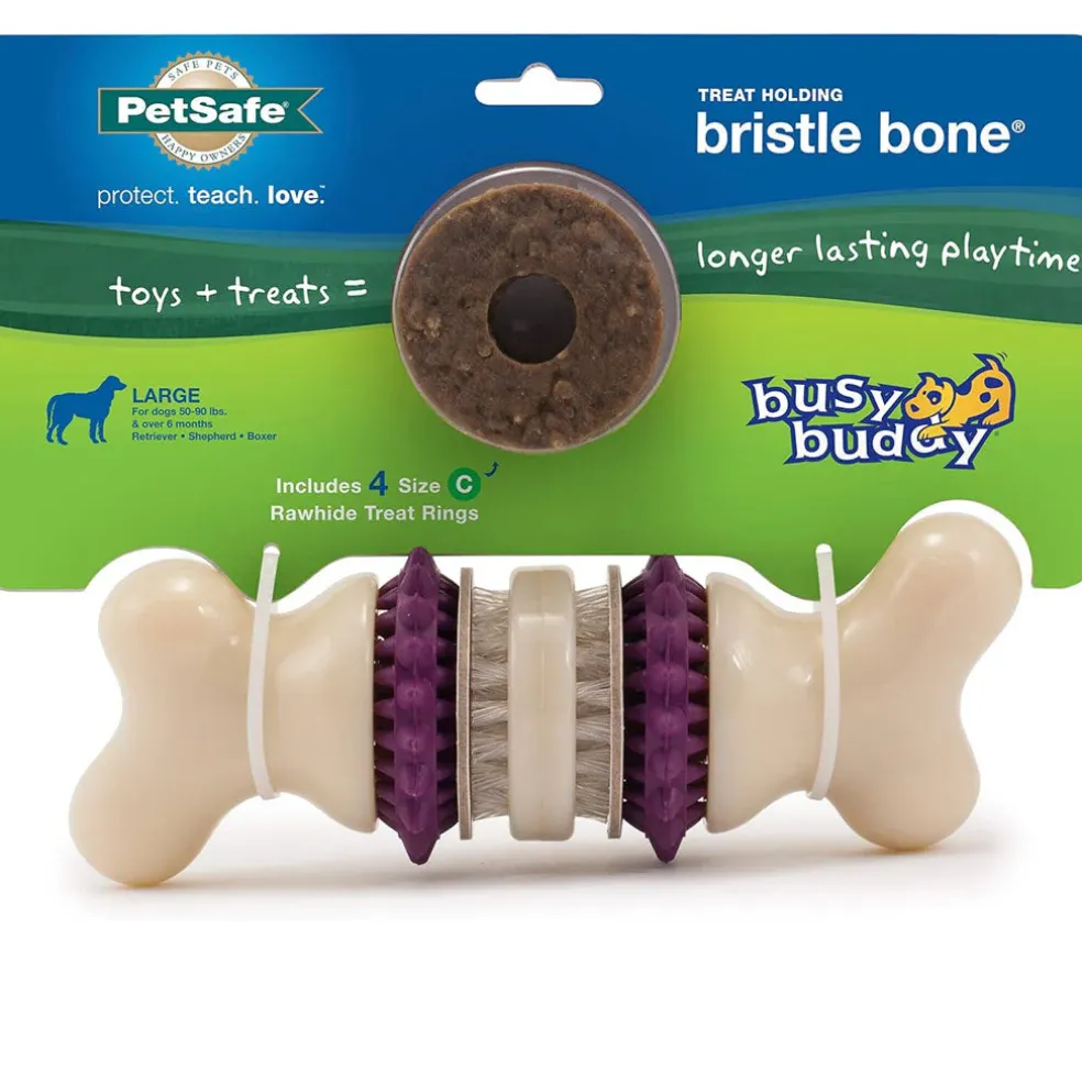Petsafe Busy Buddy Bristle Bone Treat Dispenser Dog Chew Toy