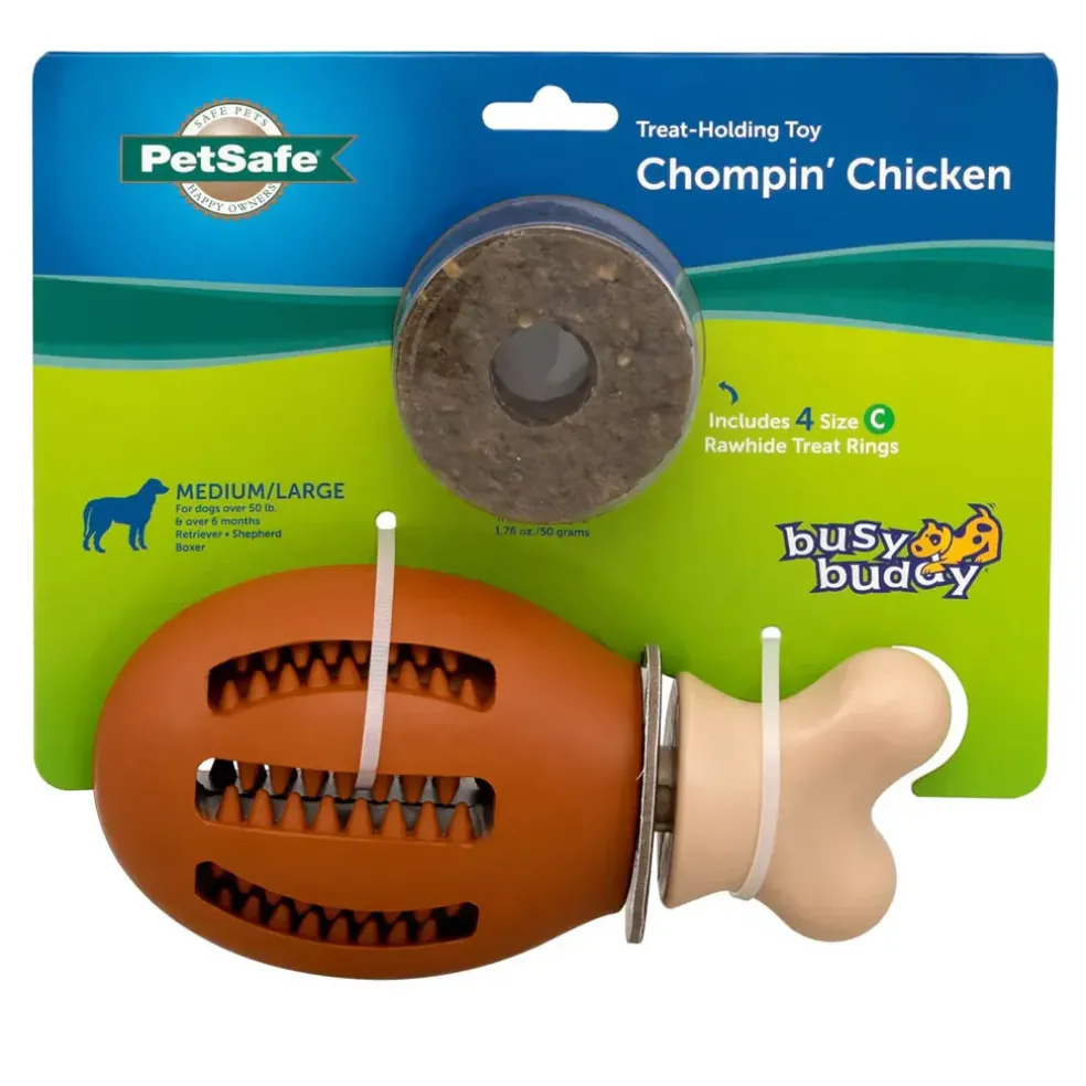 Petsafe Busy Buddy Chompin' Chicken Treat Dispenser Dog Toy