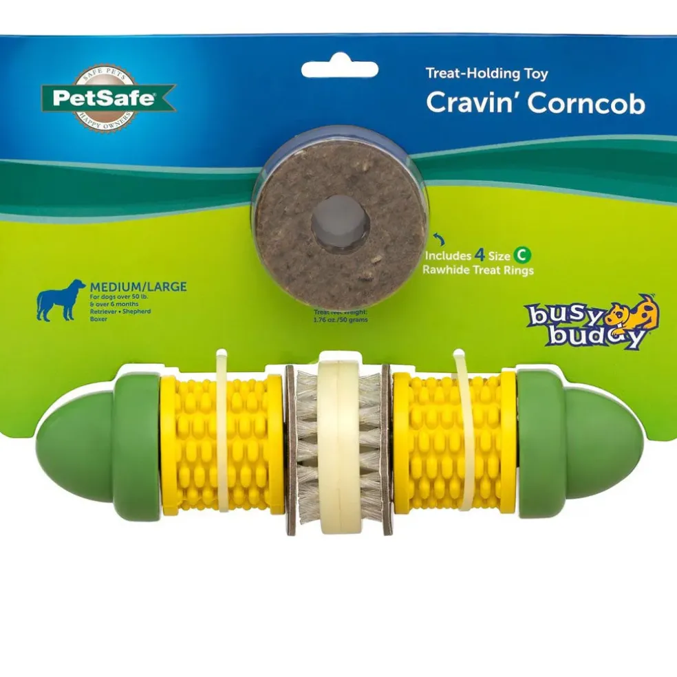 Petsafe Busy Buddy Cravin Corncob Treat Holding Dog Toy