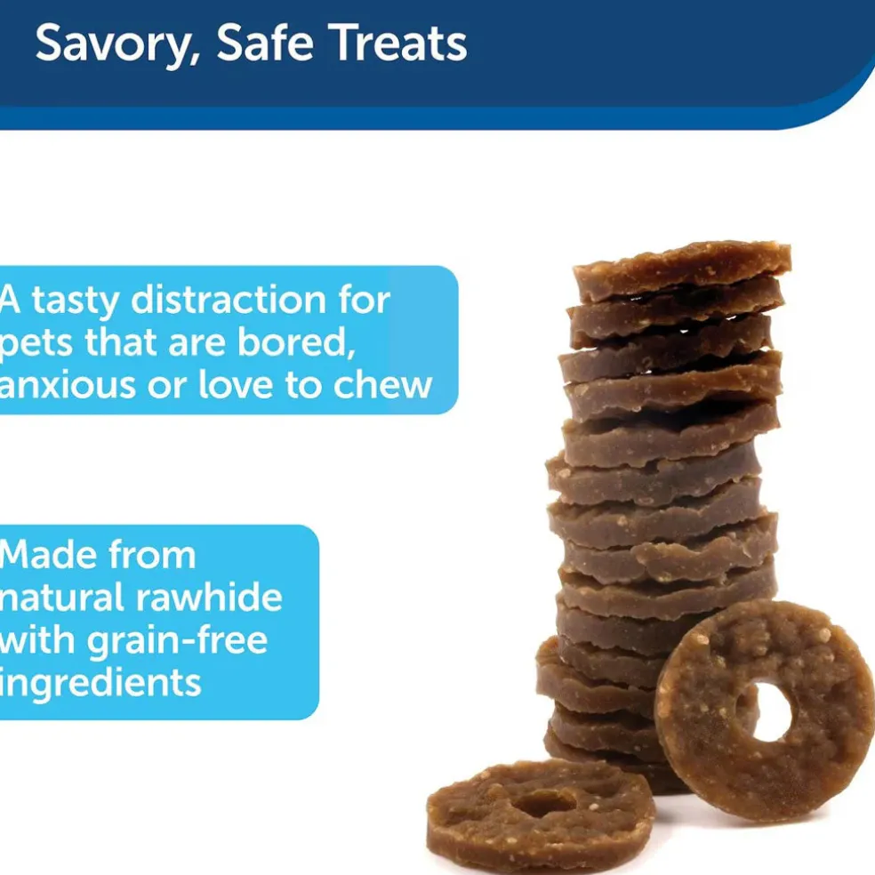 Petsafe Busy Buddy Natural Rawhide Peanut Butter Rings Dog Treats