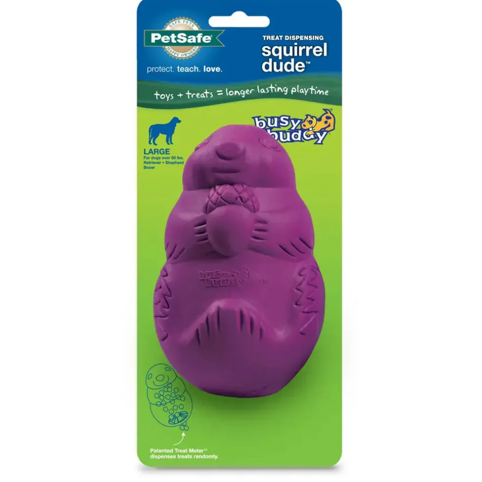Petsafe Busy Buddy Squirrel Dude Treat Dispenser Dog Chew Toy