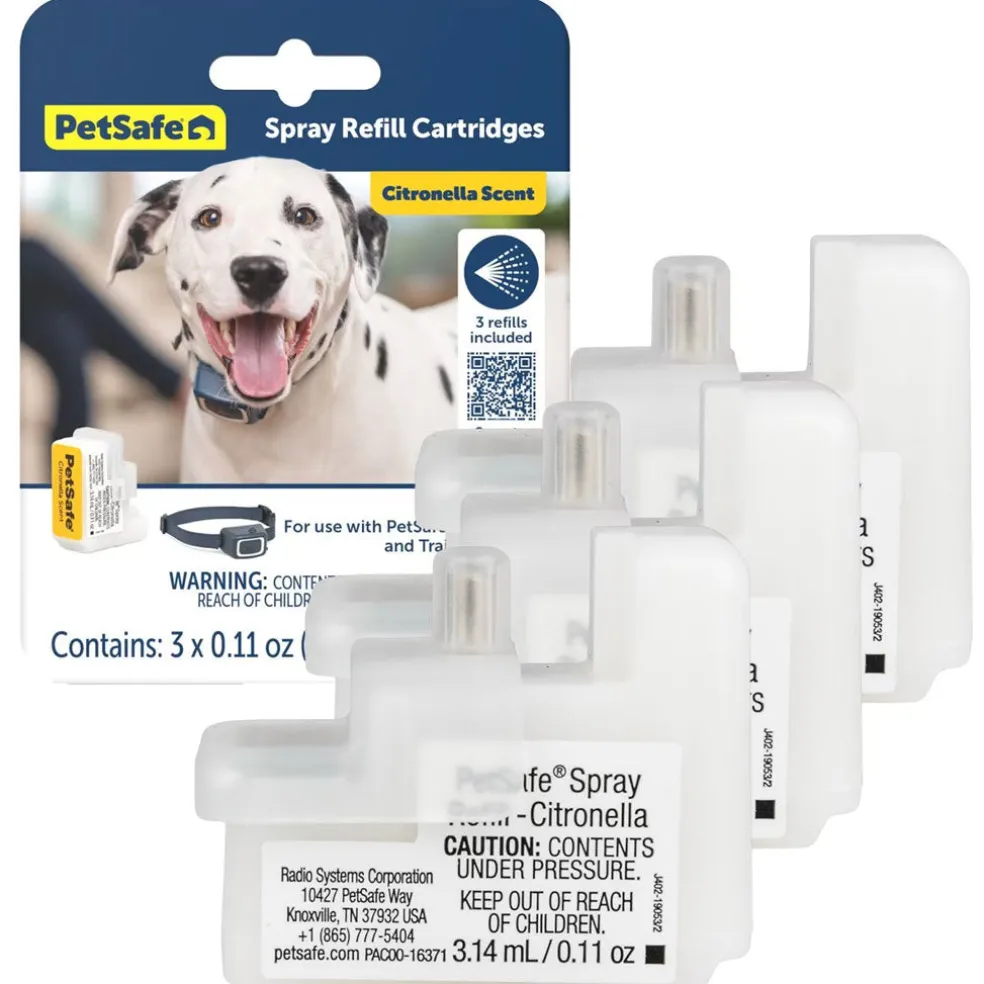 PetSafe Citronella Replacement Spray Cartridges for Spray Dog Bark & Training Collar, 3 count