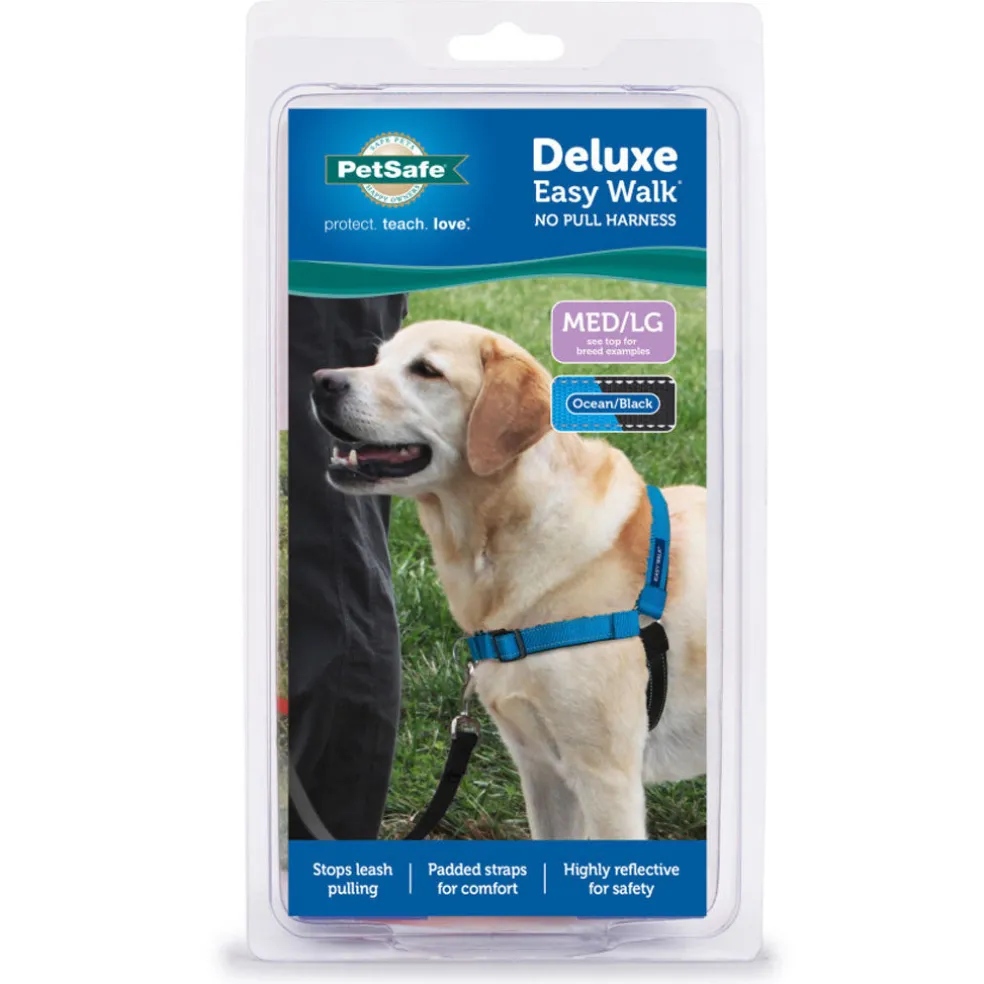 PetSafe Deluxe Easy Walk No Pull Dog Harness, Ocean/Black