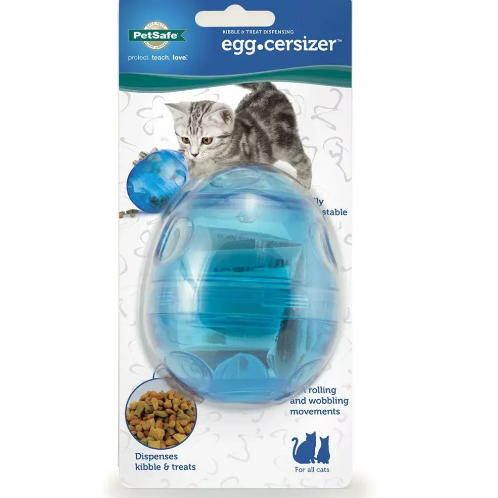 PetSafe Funkitty Egg-Cersizer Treat Dispenser Cat Toy