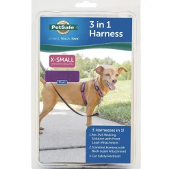 PetSafe 3-in-1 Dog Harness with Car Control Strap, Plum