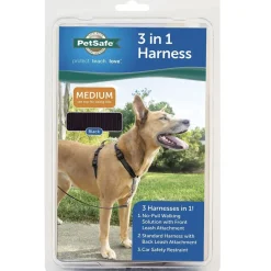 PetSafe 3-in-1 Dog Harness with Car Control Strap, Black