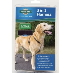 PetSafe 3-in-1 Dog Harness with Car Control Strap, Black