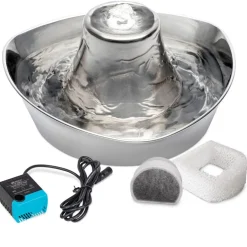 PetSafe Seaside Stainless Steel Water Fountain, 60-oz