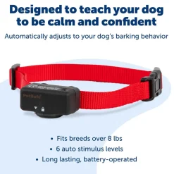 PetSafe Static Basic Waterproof Dog Bark Collar, Red