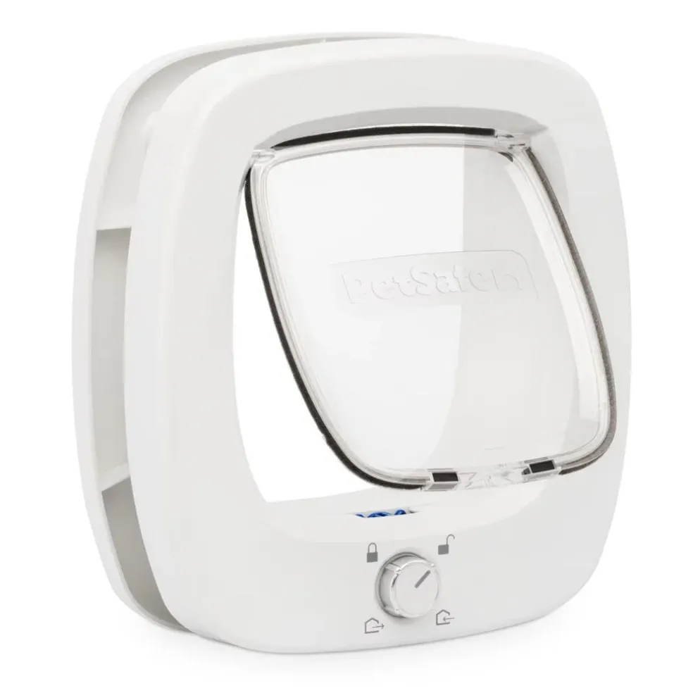 PetSafe 4-Way Locking Plastic Big Cat Door, White