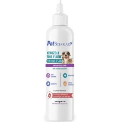 Pet Scholars Ketozole Tris Flush Anti-fungal Cleansing Solution, 12 fl oz
