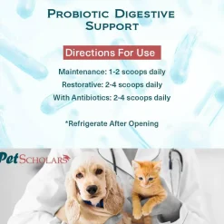 Pet Scholars Probiotic Digestive Support for Dogs & Cats (2.12 oz)