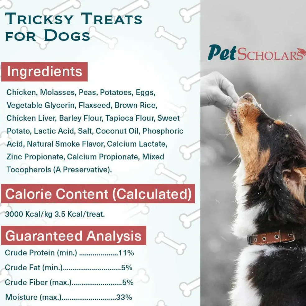 Pet Scholars Tricksy Treats Chicken Chews for Dogs (4 oz)