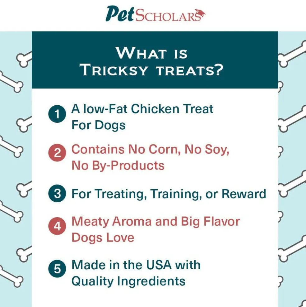 Pet Scholars Tricksy Treats Chicken Chews for Dogs (4 oz)