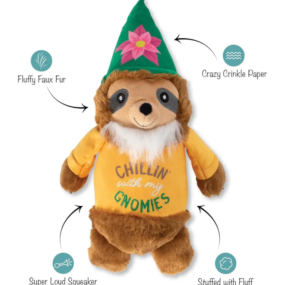 PetShop by Fringe Studio Chillin' With My Gnomies Sloth Plush Toy For Dogs