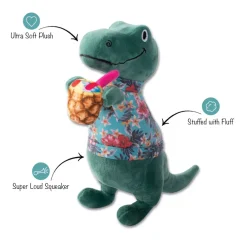 PetShop by Fringe Studio It's 5 O'Clock Somewhere Dinosaur Plush Toy For Dogs