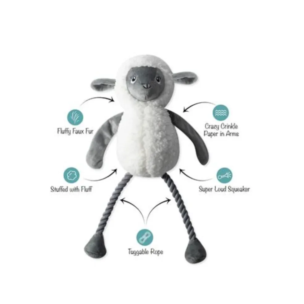 PetShop by Fringe Studio Little Lamby Plush Dog Toy