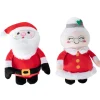 PetShop by Fringe Studio Mr. & Mrs. Santa Paws Plush Dog Toy Set, 2-piece