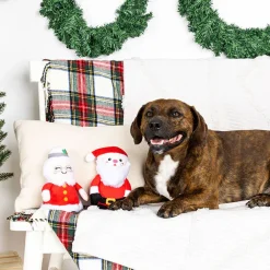 PetShop by Fringe Studio Mr. & Mrs. Santa Paws Plush Dog Toy Set, 2-piece