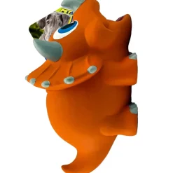 Petsport USA NaturFlex Latex Rubber Dinosaur Triceratops Dog Toy