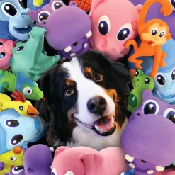 Petsport USA NaturFlex Latex Rubber Bull Dog Toy