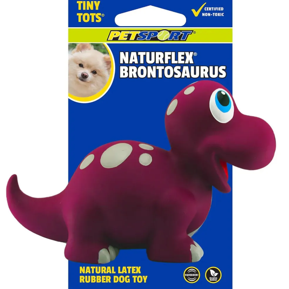 Petsport USA NaturFlex Latex Rubber Dinosaur Brontosaurus Dog Toy