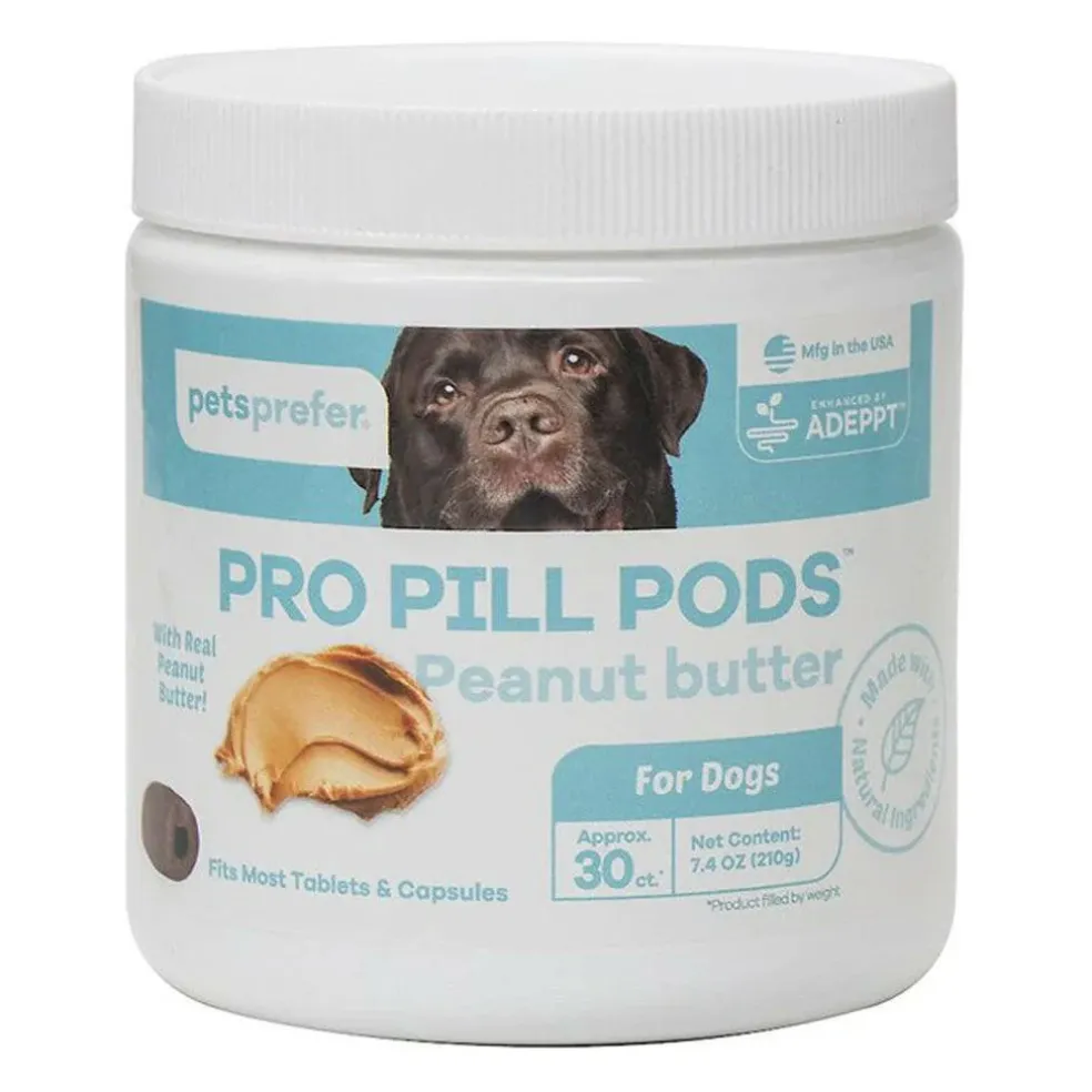PetsPrefer Pro Pill Pods Peanut Butter Pill Hiding Treats for Dogs, Large (30 ct)