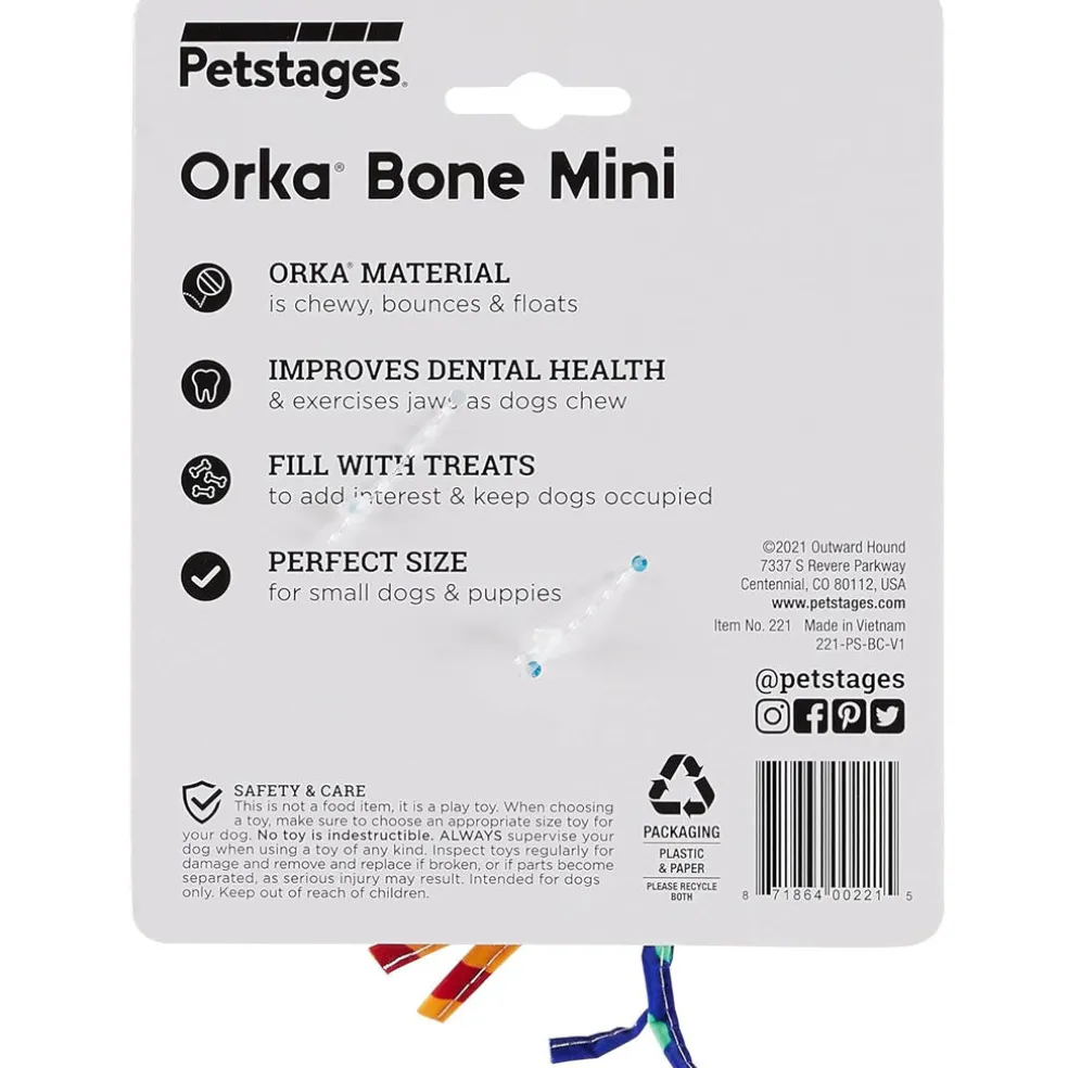 Petstages ORKA Bone Dog Toy Assorted, Mini