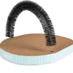 Petstages Scratch & Groom Scratch Pad & Grooming Brush Cat Toy, 1-count