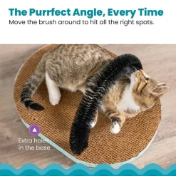Petstages Scratch & Groom Scratch Pad & Grooming Brush Cat Toy, 1-count