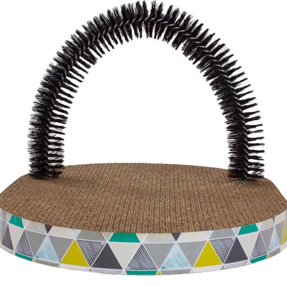 Petstages Scratch & Groom Scratch Pad & Grooming Brush Cat Toy, 1-count