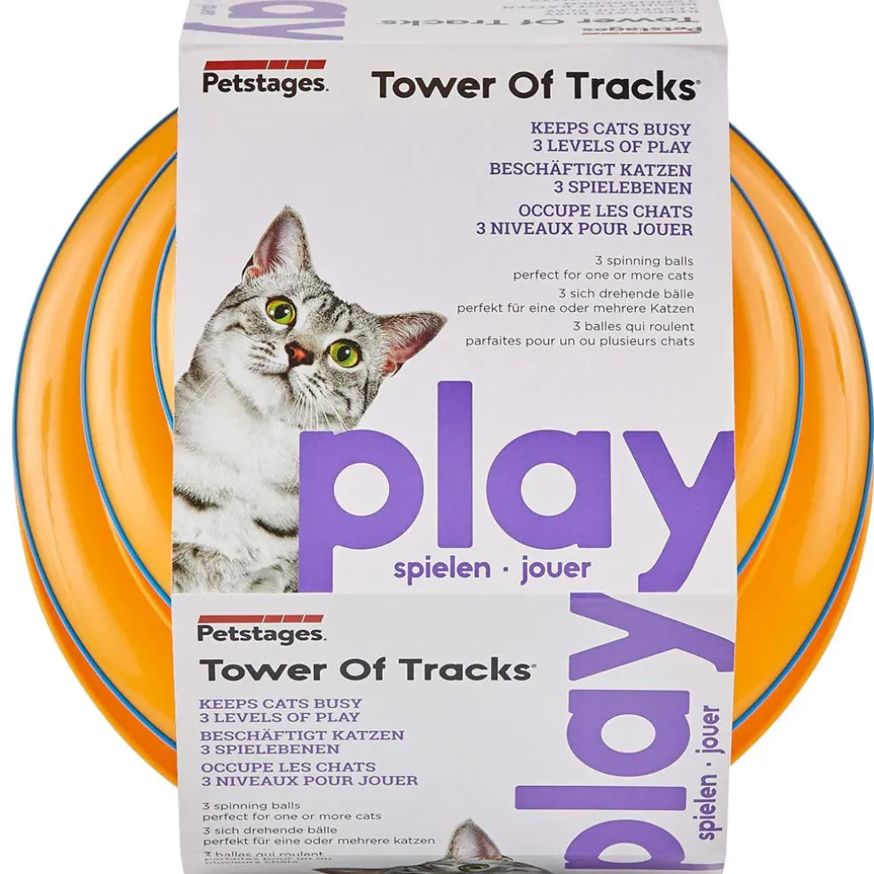 Petstages Tower of Tracks Cat Toy, Orange