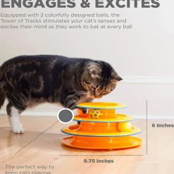 Petstages Tower of Tracks Cat Toy, Orange