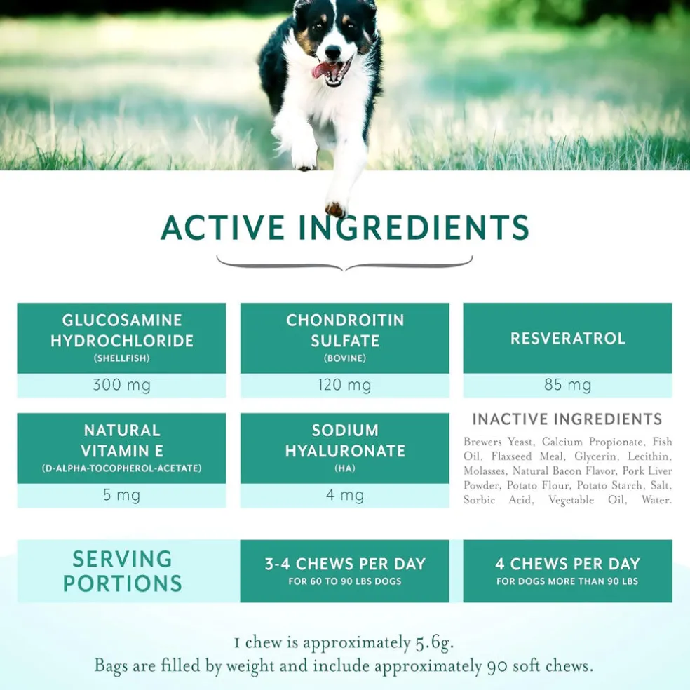 Petthrive Soft Chews with Resveratrol Advance Joint Care for Dogs