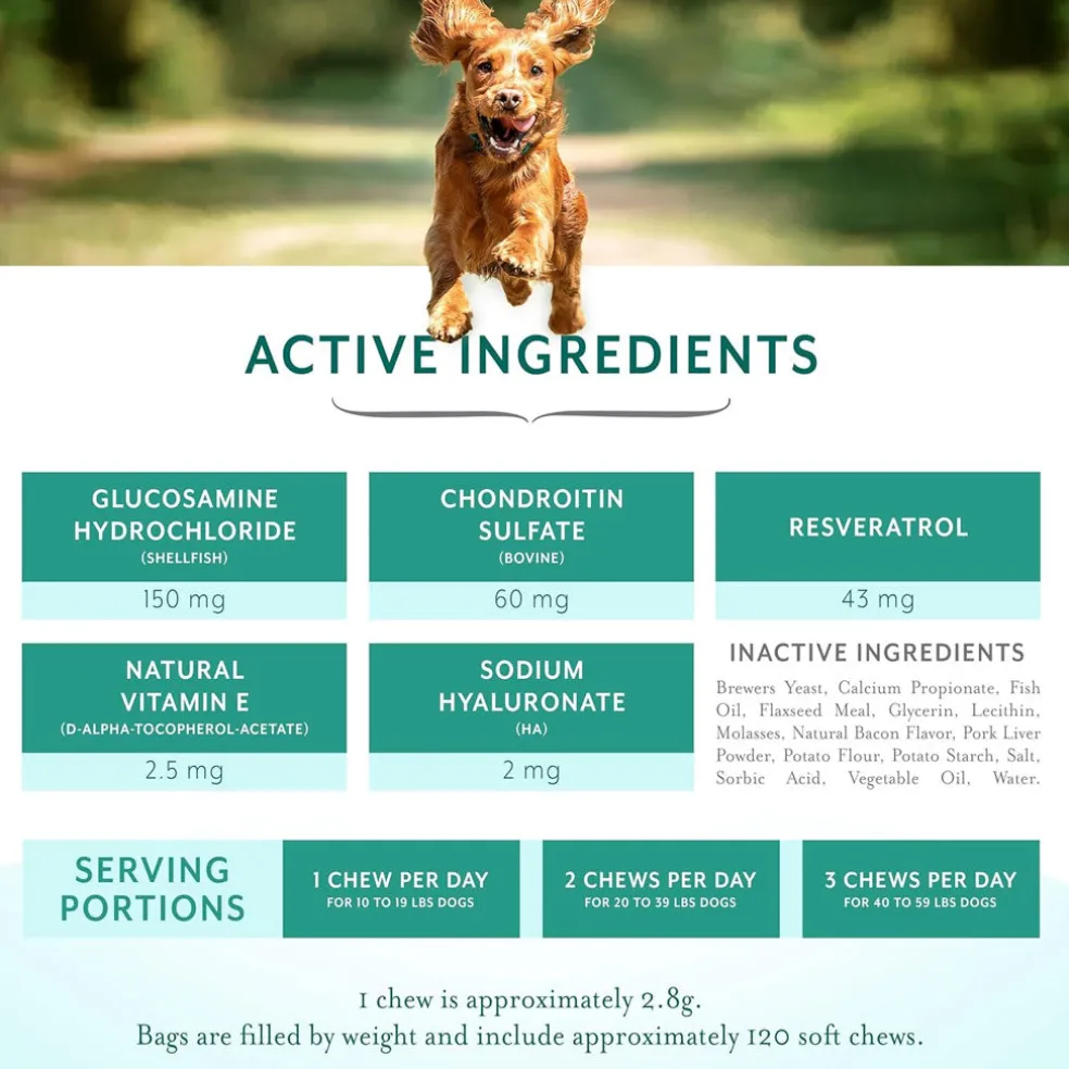 Petthrive Soft Chews with Resveratrol Advance Joint Care for Dogs
