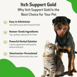 Pet Wellbeing Itch Support Gold - For Allergy-Related Itch in Dogs