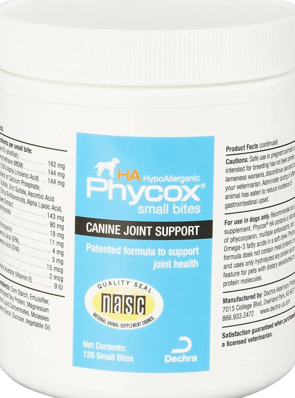 Phycox HypoAllergenic (HA) Small Bites Joint Supplement (120 soft chews)