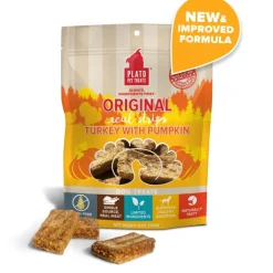 Plato Original Real Strips Turkey with Pumpkin Dog Treat Bars