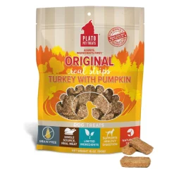 Plato Original Real Strips Turkey with Pumpkin Dog Treat Bars