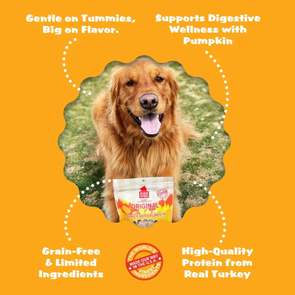 Plato Original Real Strips Turkey with Pumpkin Dog Treat Bars