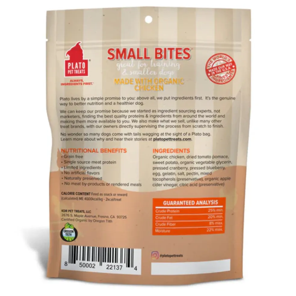 Plato Small Bites Grain-Free Chicken Treats for Dogs