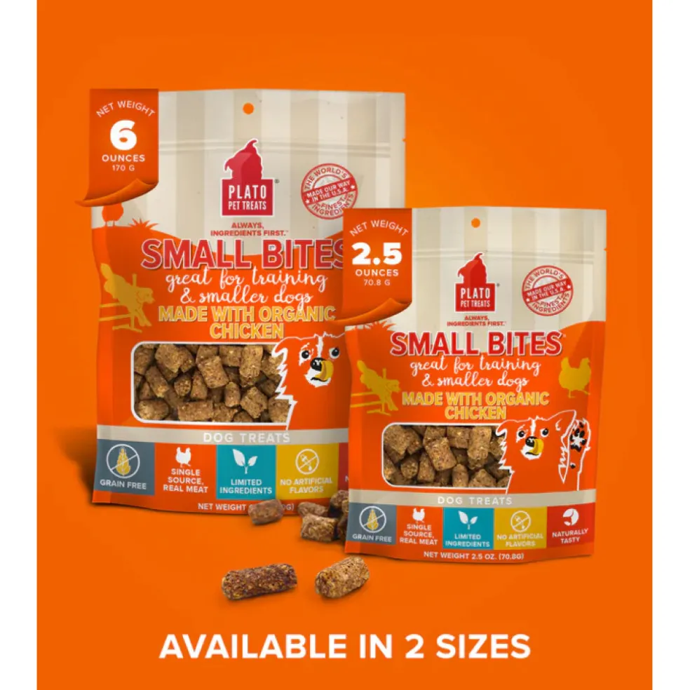 Plato Small Bites Grain-Free Chicken Treats for Dogs