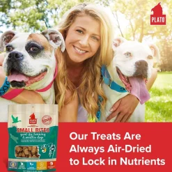 Plato Small Bites Grain-Free Duck Dogs Treats, 2-oz
