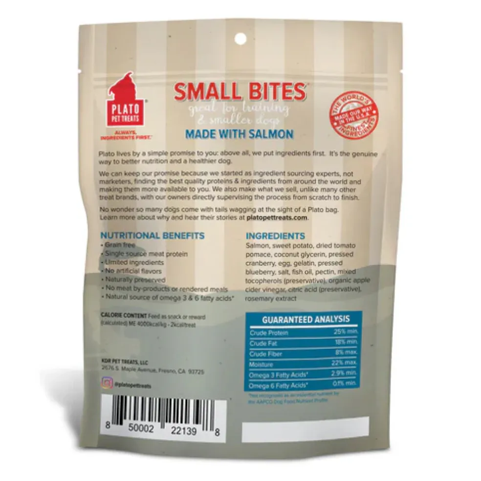 Plato Small Bites Grain-Free Salmon Treats for Dogs