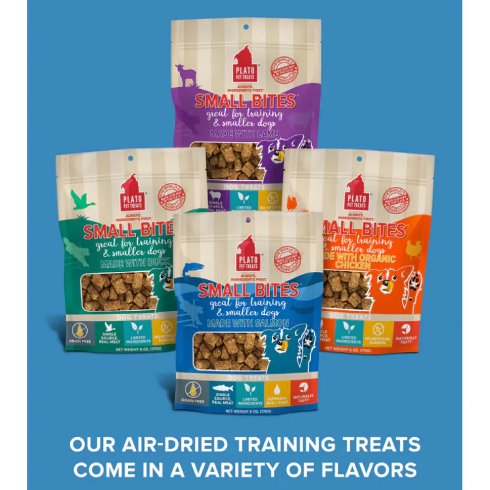 Plato Small Bites Grain-Free Salmon Treats for Dogs
