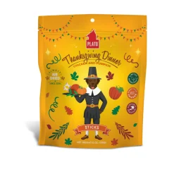 Plato Thanksgiving Dinner Chicken & Pumpkin Sticks Dog Treat, 5-oz
